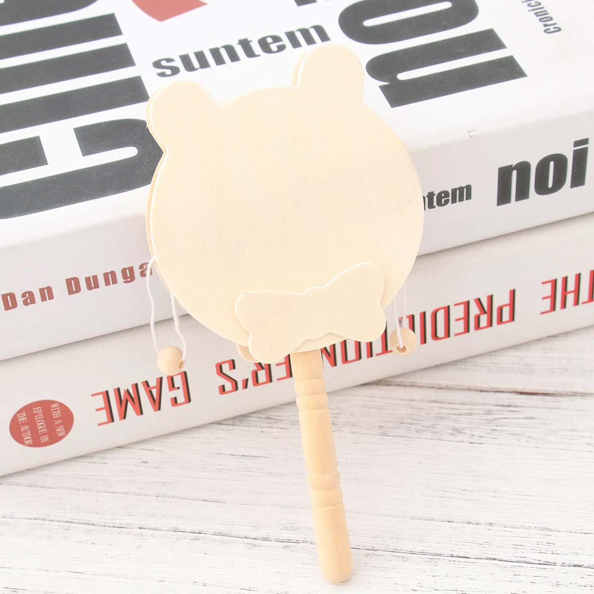 7pcs Diy Houten Rammelaar Trommel Schudden Onvoltooid Voor Kinderen Schilderen Glad Gepolijst Milieuvriendelijk Kind Interactief Handgemaakt