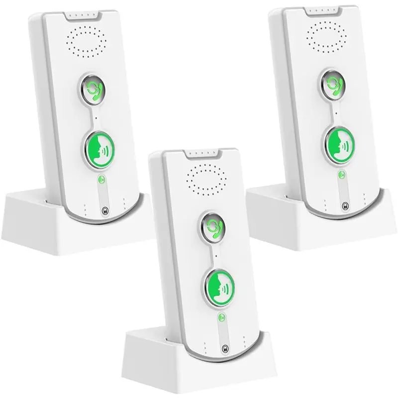 

ABZZ-Rechargeable 3-Pack Wireless 2-Way Intercom System For Home For House Featuring Volume And Ringtones Ring Tone Adjustments