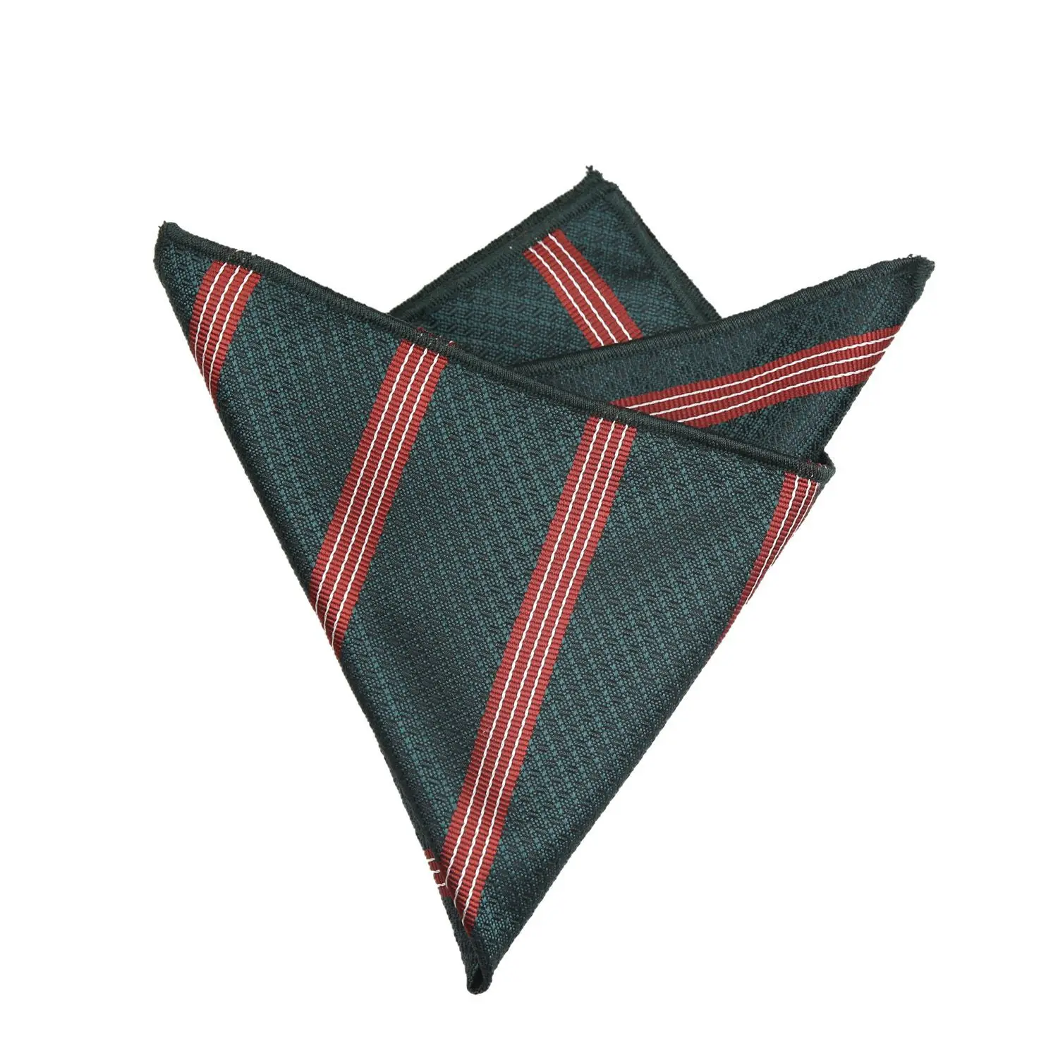 24cm New Trendy Mens Pocket Square Polyester Jacquard Green Striped Handkerchief White Polka Dot Hanky Wedding Groom Tuxedo Ties