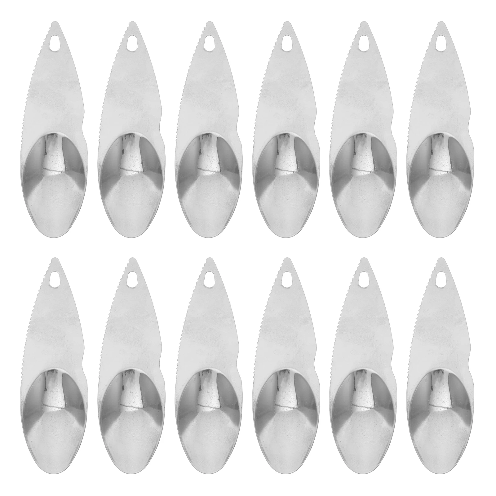 

12 Pcs Kiwi Peeler Fruits Scoop 430 Stainless Steel Kitchen Tool Digging Spoons Kiwifruit Easy Reusable Clean Fruit