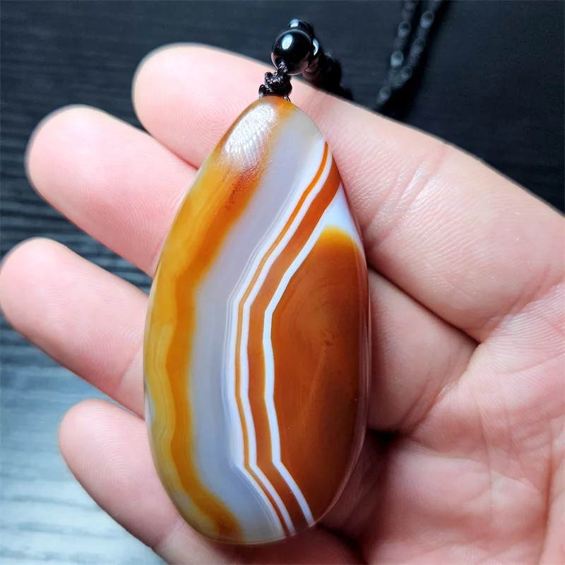 Natural silk agate necklace Energy Crystal Healing Halloween gift scratches