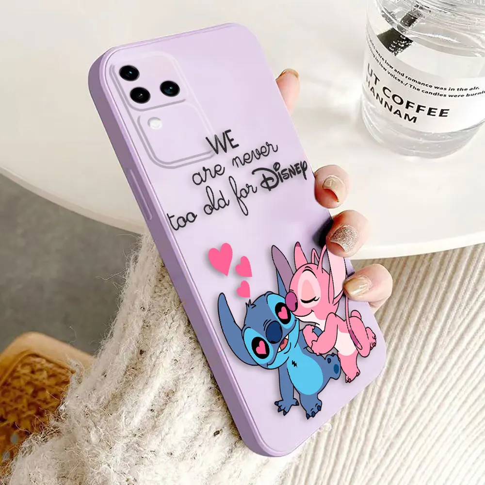 Happy Disney Stitch Engel Abdeckung Telefon Fall für vivo v30 v30e v29 v29e v27 v27e v25 v23 v23e v21 v21e v20 se v17 v15 Fall Funda