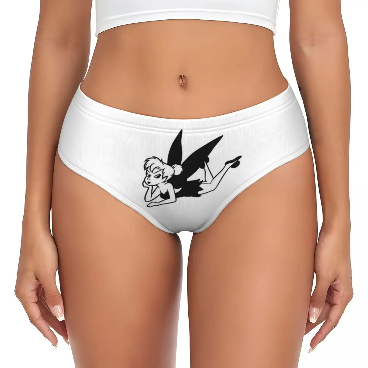 Custom Women New Cartoon Tinkerbell Brief Panties Female Soft Underwear Underpants