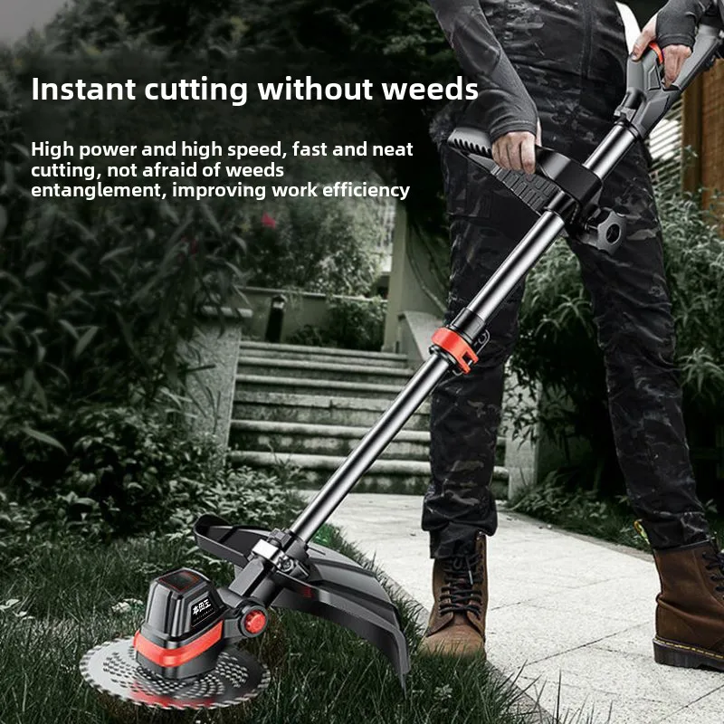 Elektrischer Rasenmäher, kleiner Haushaltsrasenmäher, wiederaufladbarer Lithium-Akku, Multifunktions-Rasenmäher