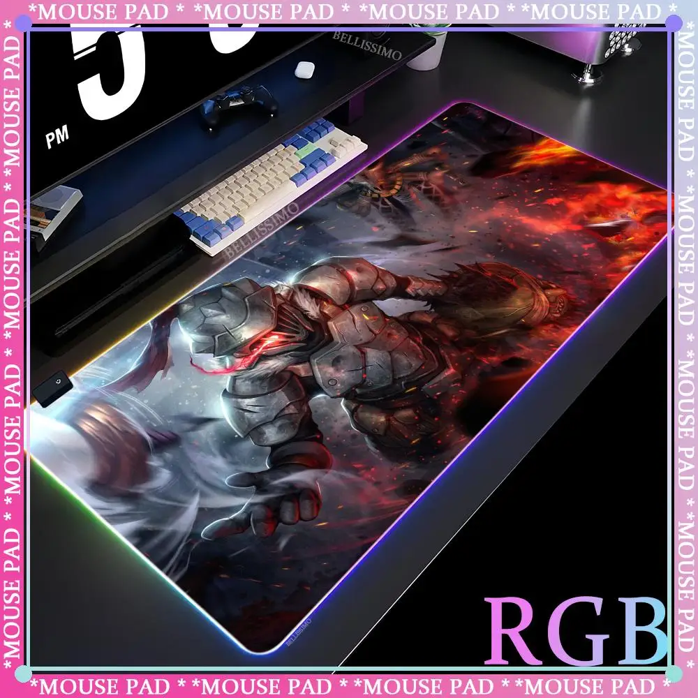Goblin Slayer Mouse Desktop protection RGB Anime desk pad mouse Computer pad Game console mechanical desk LED gaming mouse pad