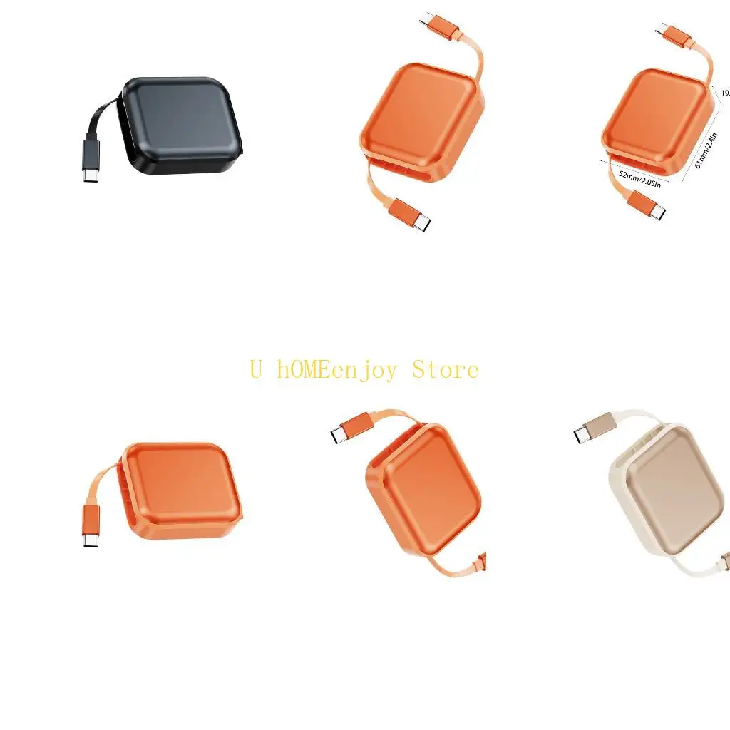 B0KF Retractable USB C Cable Supports 240W Fast Charging& 480Mbps Data Transfer