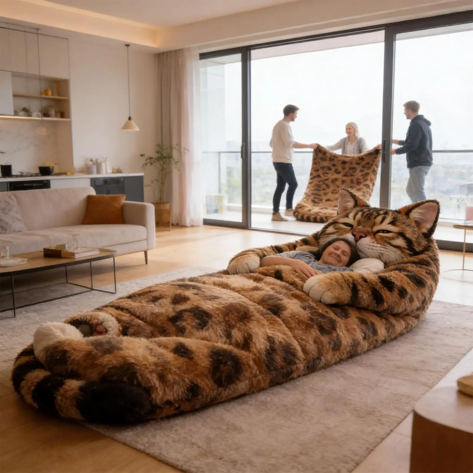 

Зимние спальные мешки 175x80 см, моющиеся, забавные, мягкие, для холодной погоды, для взрослых, для дома, спальни, гостиной