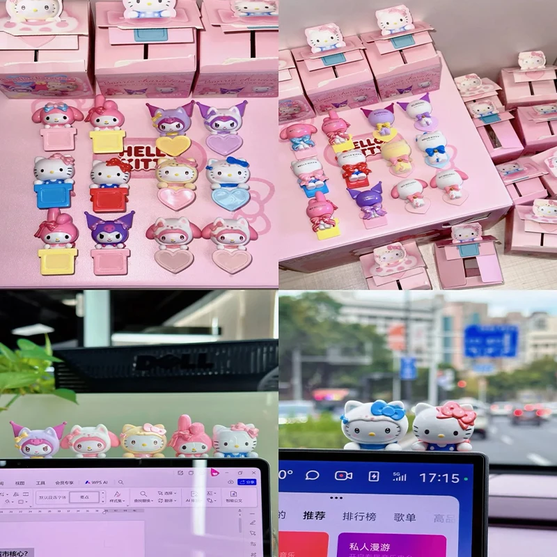 

Sanrio Kuromi Hello Kitty Hipper V1 V2 Series слепая коробка Kawaii аниме фигурка коллекция настольный телефон декор украшения подарки для девочек
