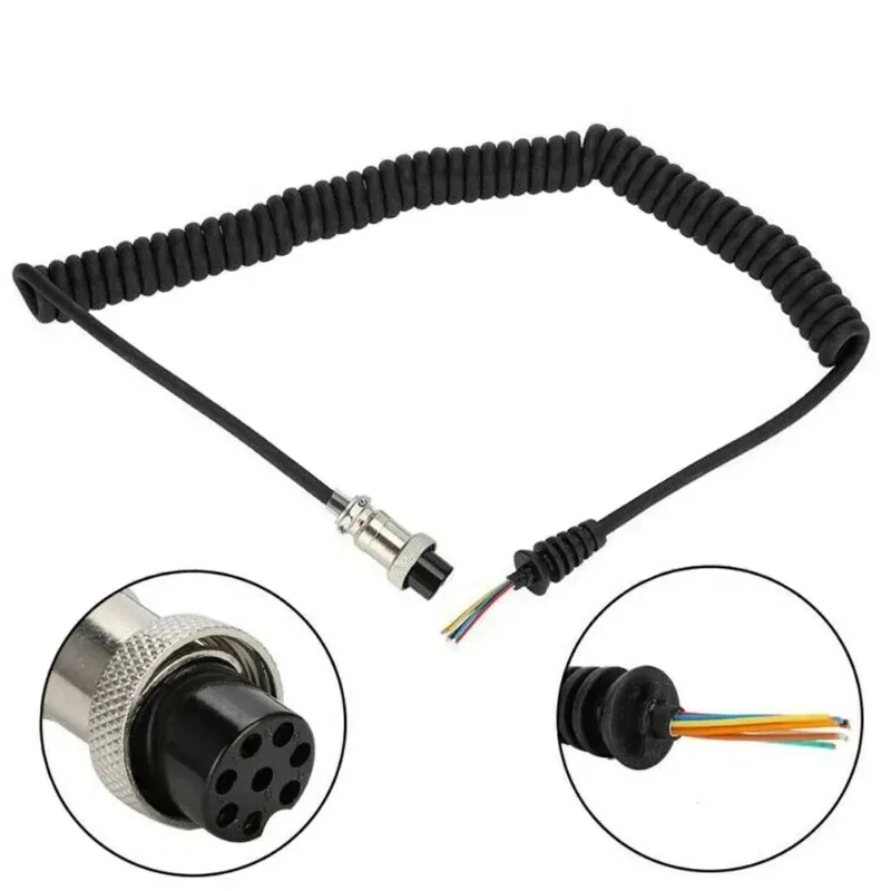 8 Pin Mic Extension Cable 1.8M Durable Coiled Cable Compatible with Kenwood YAESU ICOM Alinco CB Radio