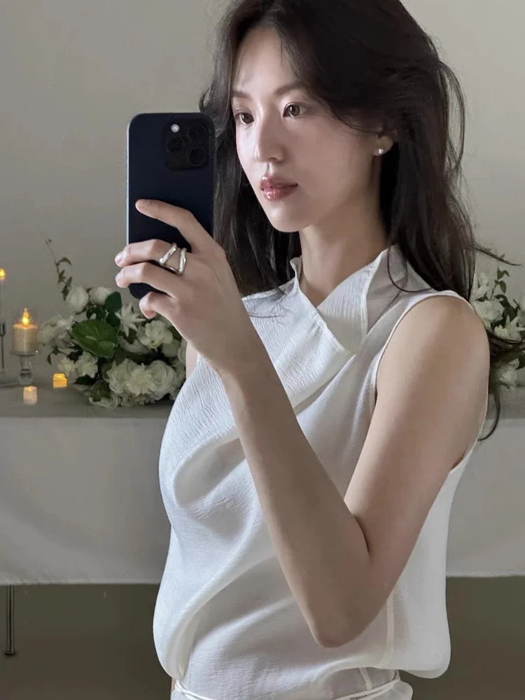 

Elegant Shirt Skirt Set Women's Two-Piece Suit Summer 2026 Dongda Gate GD Ties Design Half-length Skirt Fashionable Ensemble