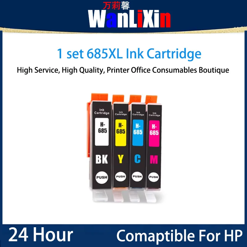 

1 set 685 Ink Cartridge Compatible For HP Deskjet 3525 4615 4625 5525 6525 printer