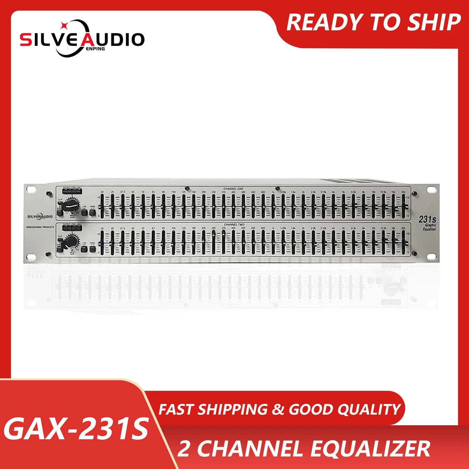 GAX-231S High Performance Dual Channel 31 Band Graphic Equalizer Professional Sound System For Stage