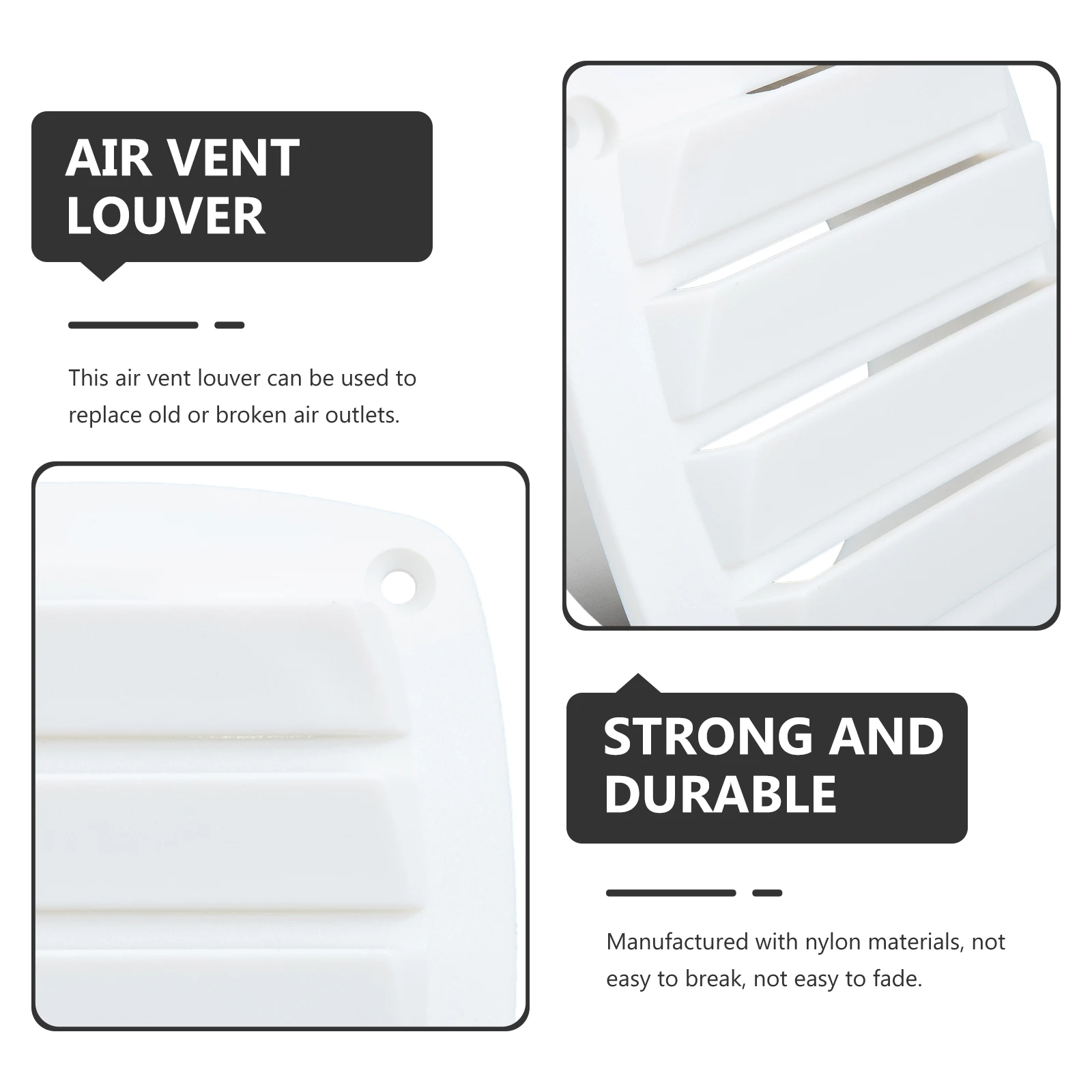 

Square Vent Cover Marine Boat Exhaust Vent Corrosion Resistant Durable Air Flow Ventilation Compact Wall Ceiling Duct Rv