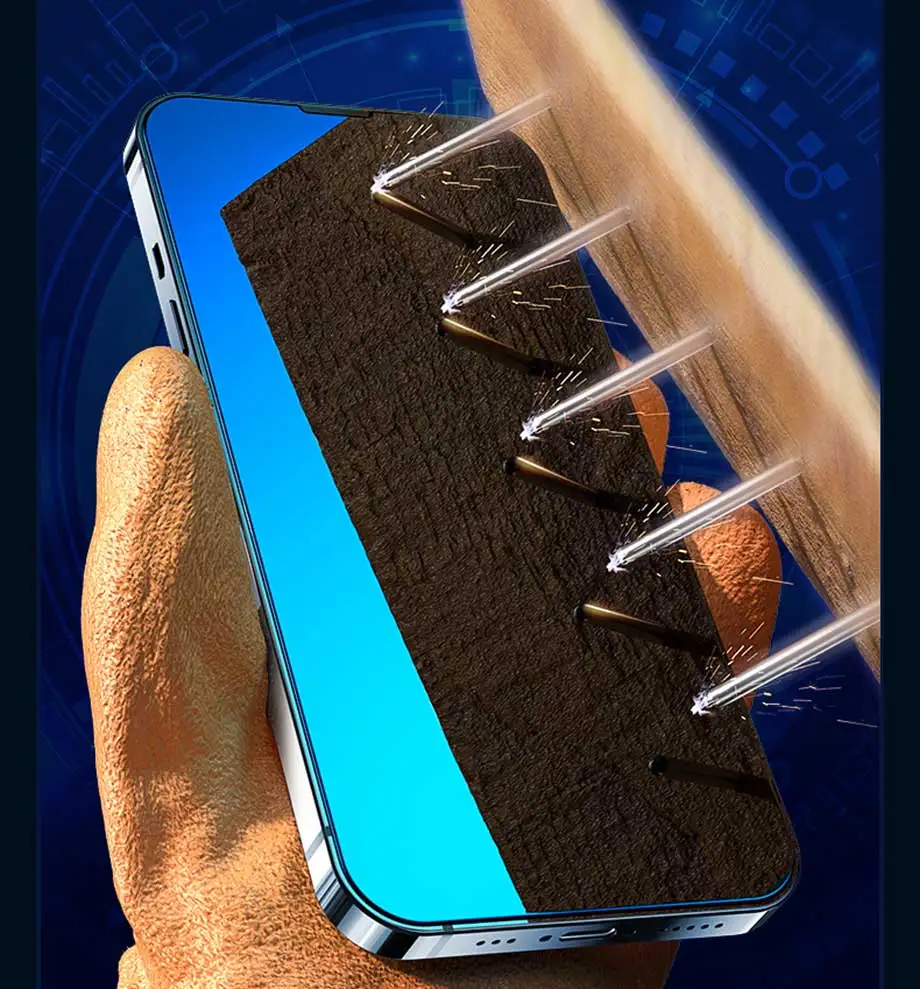 4PCS Tempered Glass for iPhone 11 12 13 14 15 16 Pro Max XR X XS Screen Protector on for iPhone 12 13 Mini 7 8 6 Plus SE Glass