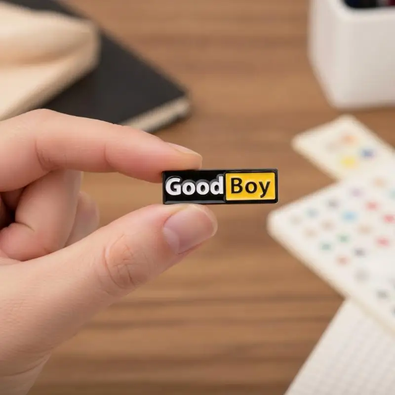 Creative Good Boy & Girl Identity Enamel Pin Fun Unisex Fashion Accessory for Hat Backpack Christmas Gift for Friends