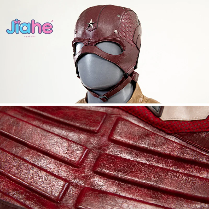 الأحمر الجارديان فيلم خارقة Thunderbolts تأثيري حلي قبعة أحذية قناع قفازات الدعامة مجموعة هالوين الرجال الخيال الجلود موحدة