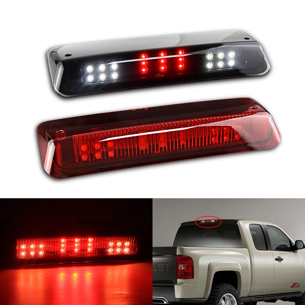 

For Ford F150 04-08 High Mount Dual Row LED 3rd Brake/Cargo Light Black Housing Smoke Lens For Ford Explorer For Lincoln Mark LT