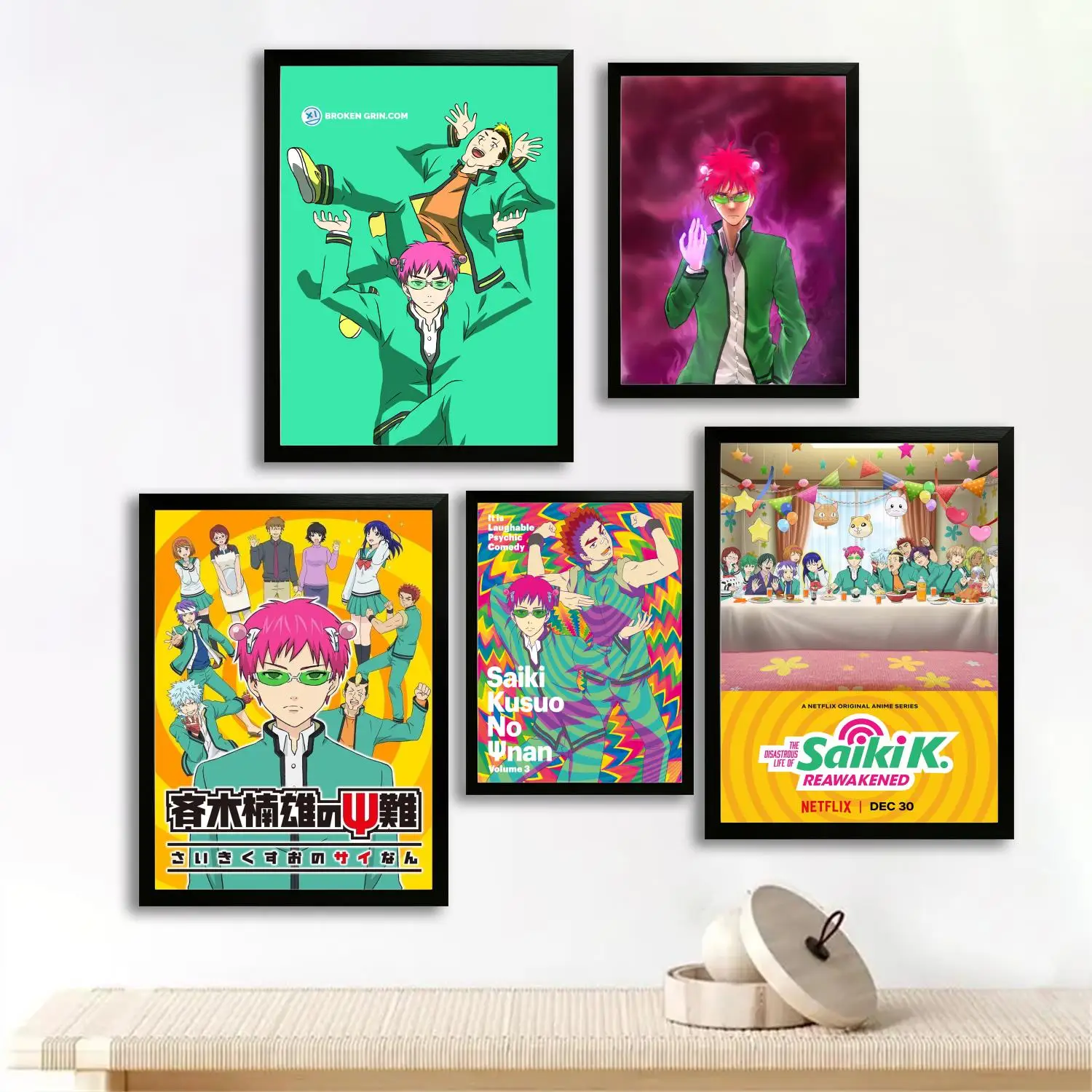 The Disastrous Life Of Saiki K Reawakened  Poster and Wall Art, Picture Print, Modern Family Bedroom Decor,Decorative painting