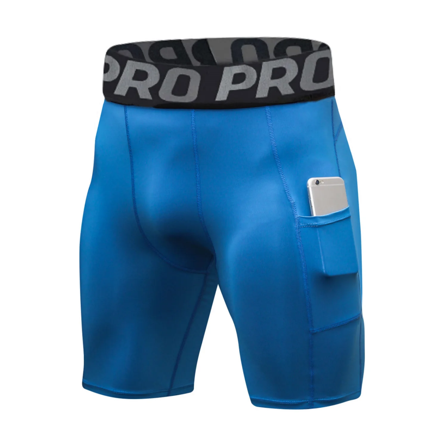 Compression Shorts Men's Anti-Chafing Underwear Base Layer Quick Dry Running Shorts with Pockets for Workout and Gym Activities image 3