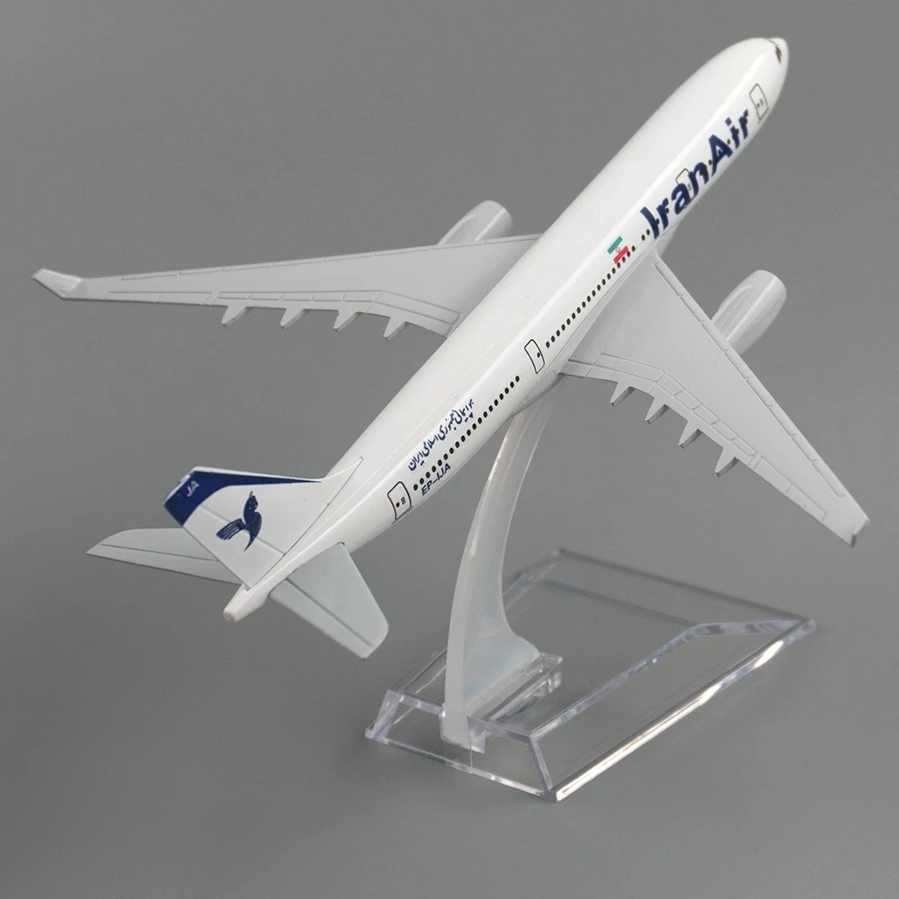 1/400 Scale Alloy Aircraft Airbus A330 Iran Air 16cm Plane Model Toys Decoration Children Gift Collection