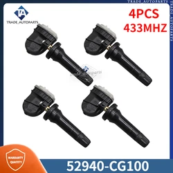 433MHZ TPMS Car Tire Pressure Sensor 4PCS 52940-CG100 For 2021-2025 Kia Sportage [NQ5] EV6 [CV] Hyundai Creta [SU2] Tucson [NX4]