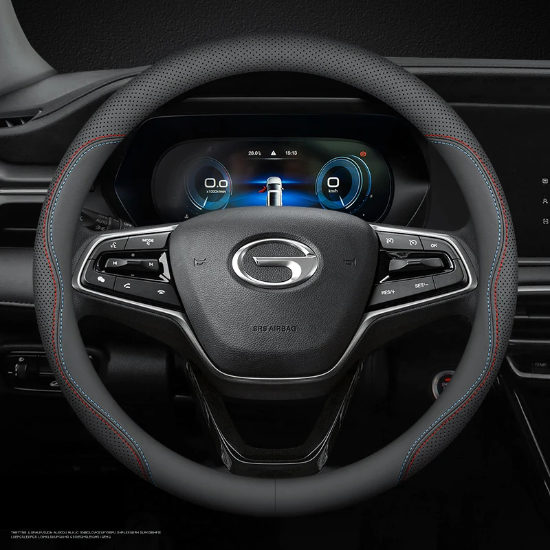 nappa leather car steering wheel cover for trumpchi gs3 gs4 gs5 gs8 plus ga4 ga5 ga6 gm8 m8 gac AION Y PLUS empow emkoo s v led