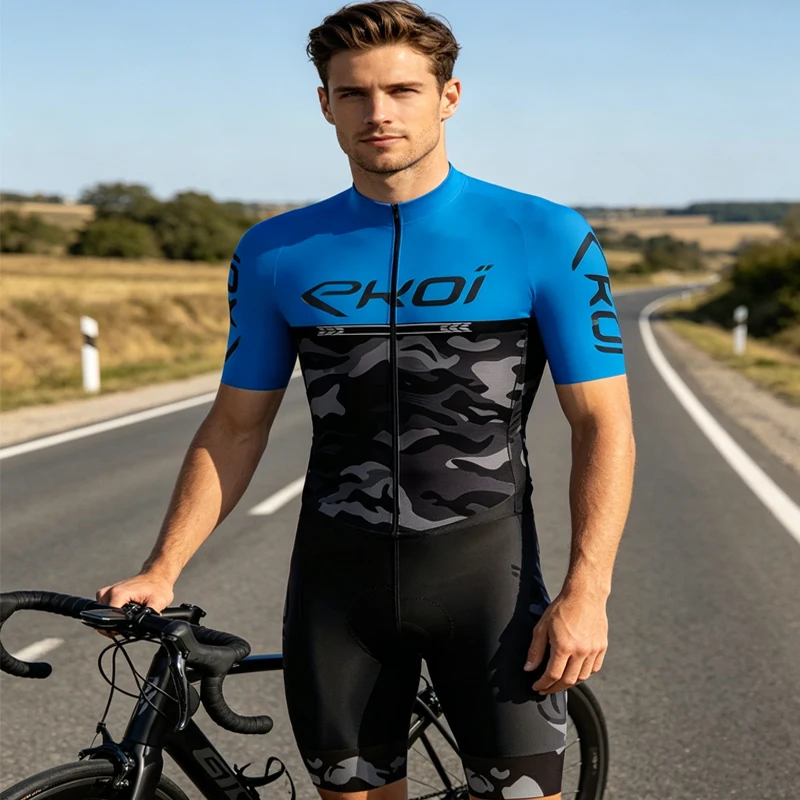 

2026 MEN'S Performance Triathlon Trisuit World Championship Short Sleeve Colorful Skinsuit Swimming Cycling