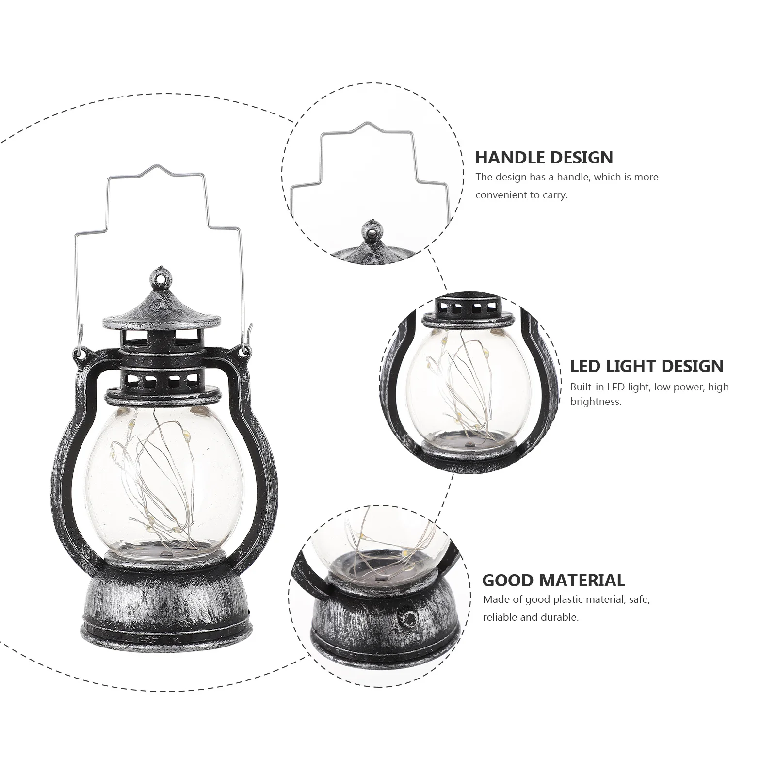 

Camping Lantern LED Vintage Portable Tent Light for Outdoor Hiking Emergency Use Multipurpose Lamp Bright Efficient Low Power