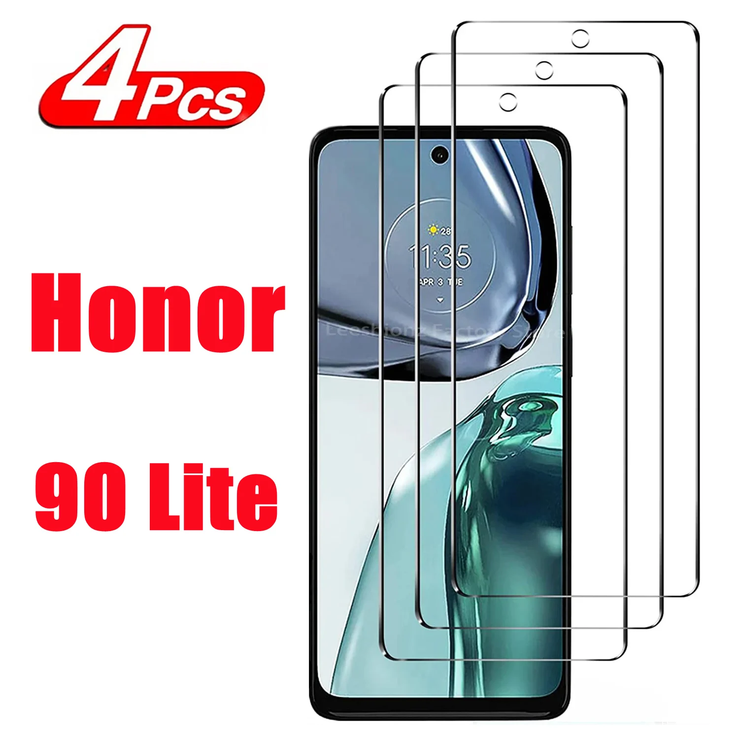 

2/4Pcs Tempered Glass For Honor 90Lite Fingerprint Unlock Screen Protector Glass For Honor 90 Lite Tempered Glass