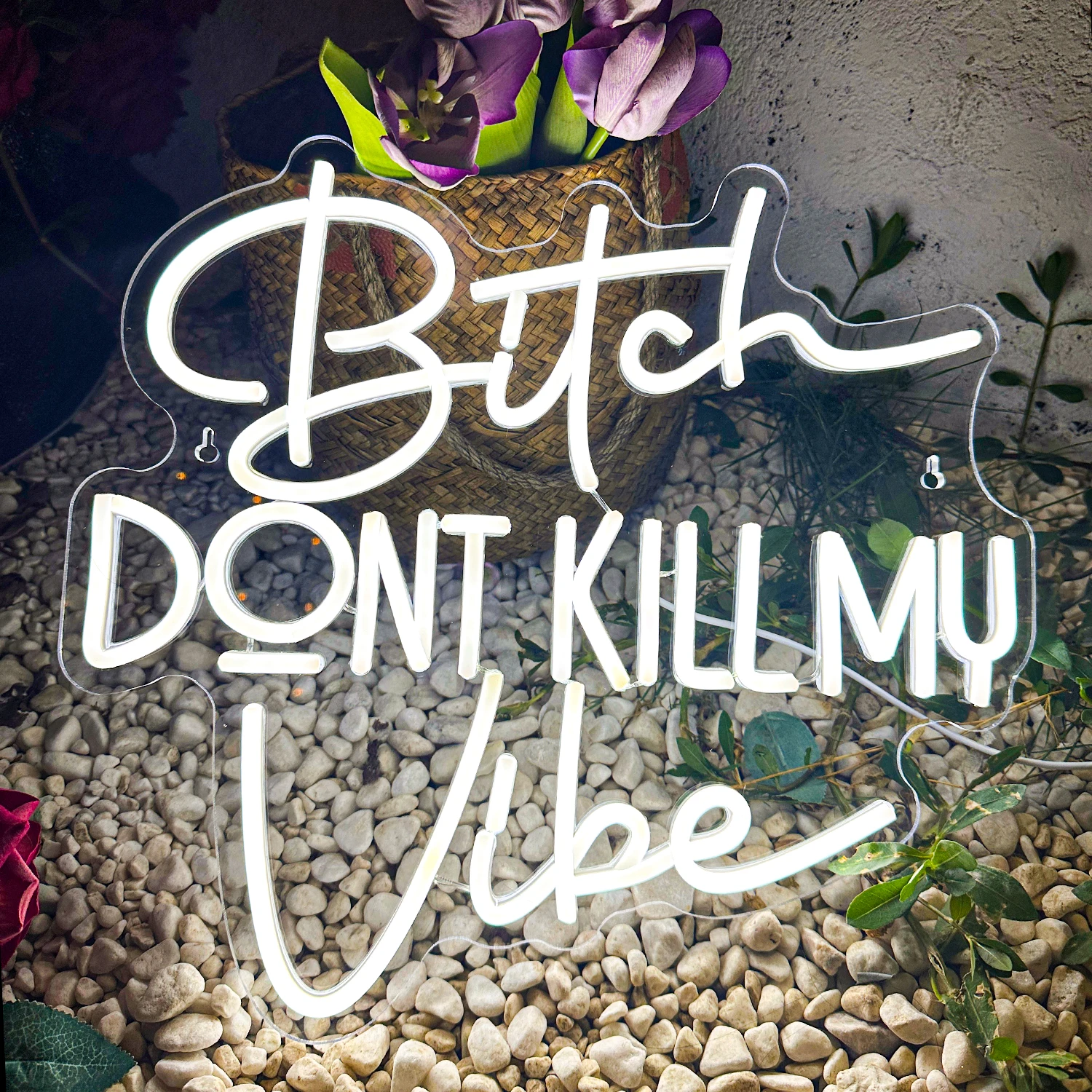 Bad Girl Dont Kill My Vibe Creative Neon Signs Home Bedroom Living Room Bar Rave Party Club Wall Decoration Fashion Forward Led