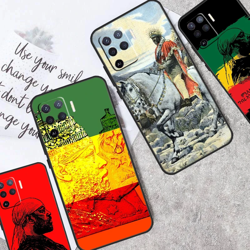 Emperor Menelik Ii Of Ethiopia Adwa For OPPO A76 A96 A16 A58 A78 A98 A5 A9 A53 A17 A57 A77 A15 A52 A72 A93 A74 A94 A54S Case