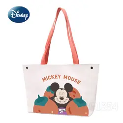 Bolsa de fraldas Disney-Mickey feminina, bolsa de bebê, multifuncional, grande capacidade, original, nova