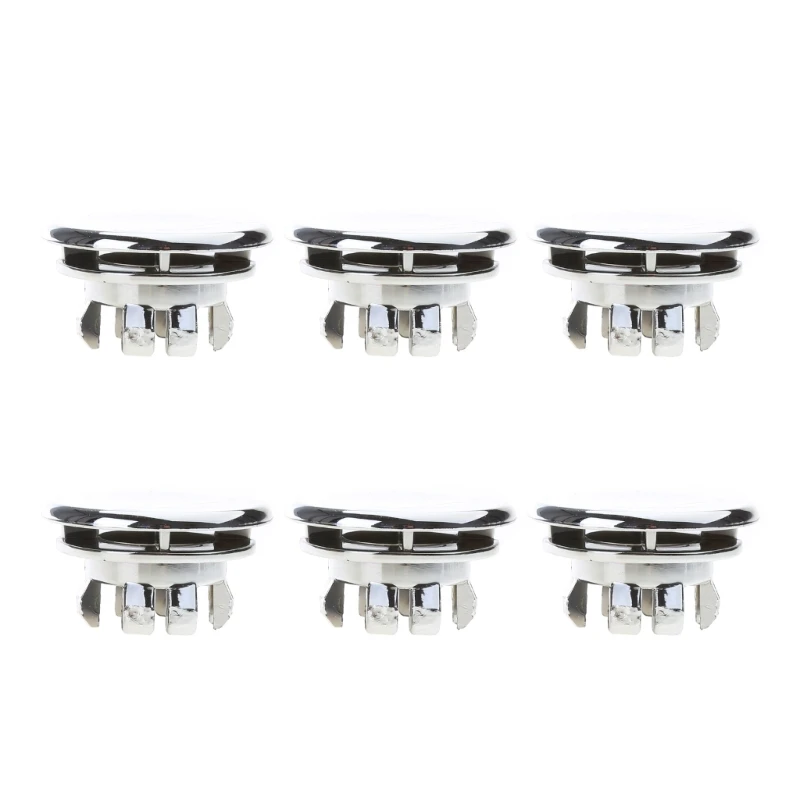 6 Chiếc Vòng Lưu Vực Chống Tràn Viền Bồn Rửa Lỗ Nắp Nắp Thoát Nước Bao Lắp Vào Lỗ Lắp Đặt Đơn Giản Cho Bồn Tắm Nhà Bếp trang Sức