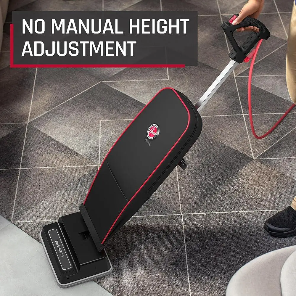 Commercial Upright Vacuum Cleaner Bagged Lightweight Multi-Floor Cleaning 40FT Cord High Capacity Bags Endurolife Belt Wall