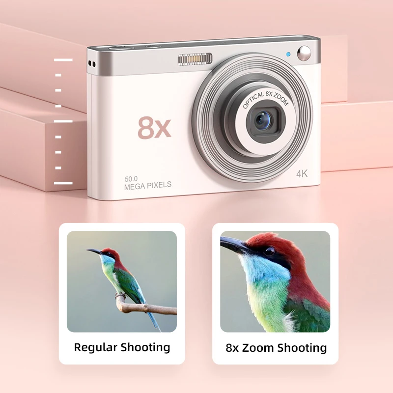 

2026unique Newest Portable HD 4K 50MP Video Digital Camera 8X Optical Zoom AF Autofocus 2.88 Inch IPS Screen Vlog Mini Camera fo