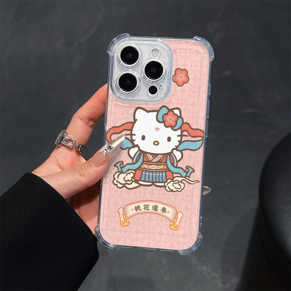 Sanrio Weiche Handyhülle für IPhone16 Pro Max IPhone 16/15/14/13/12/11/x/xs/xs Max Mädchen Handyhüllen Hello Kitty Geschenk