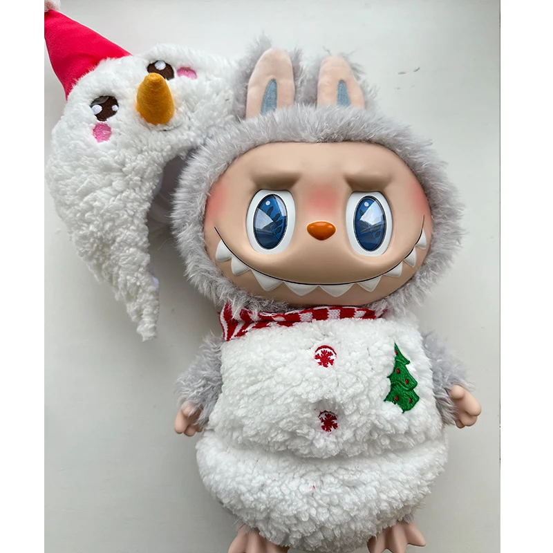 38cm Labubu Baby Clothes Spring Wild Doll Milan Doll Summer Wild Cute Snowman Set Indoor Decoration Christmas Eve Clothing Gift