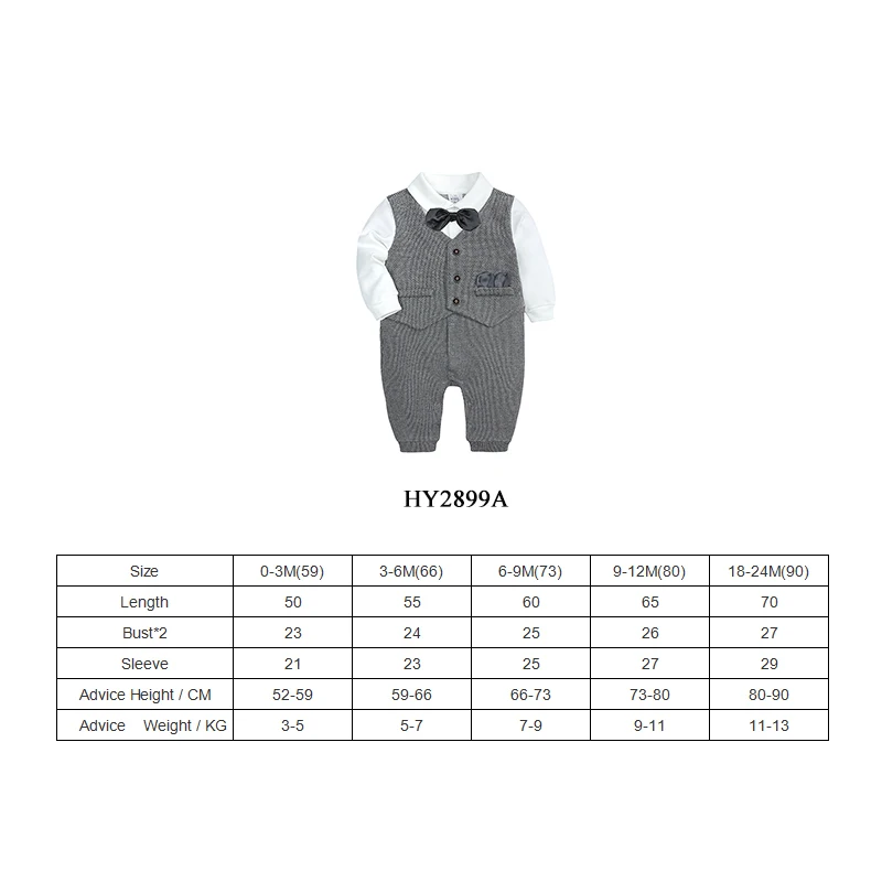 Baby Clothes New Born Boys Birthday Party Dress Baby Suits Jumpsuit Romper Cotton Newborn Baby Clothing Boy Outfits with Bow Tie