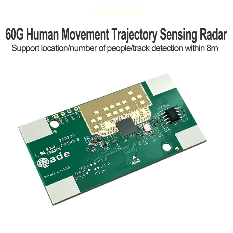 Hi Link, envío gratis, sensor de movimiento humano con radar de 60G con una distancia máxima de 8 metros para detección de presencia humana