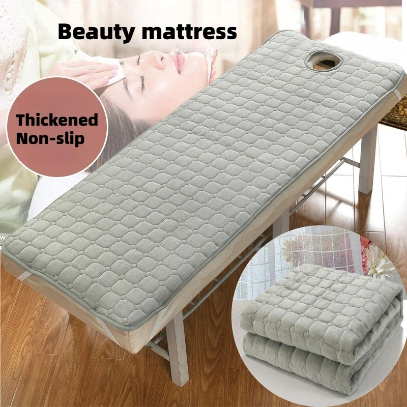 Four Corner Strap Anti Slip Massage Mattress Thicked Buffer Soft Pad with Hole Easy Installation Width 60-80cm Durable Bedspread