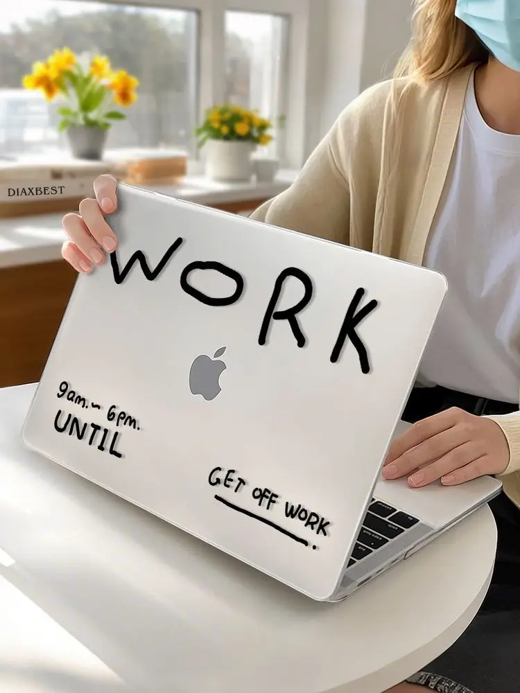 Simple English Crystal Laptop Case For Apple Macbook Air 13 A2179 A2337 A2681 For M1 Pro 13 A2338 Macbook 13 15 16 14 12 Case