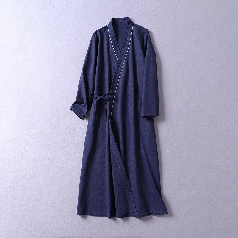 

Women's Autumn Chinese-style lace-up cotton and linen top Zen retro women's tea clothes Chinese-style improved Hanfu dress