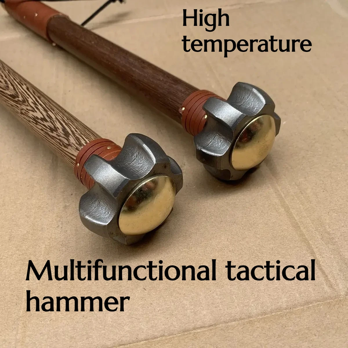40/60cm Multi-functional Tactical Hammer Outdoor Camping Hexagonal Self-defense Emergency Hammer Safe Hand Tool