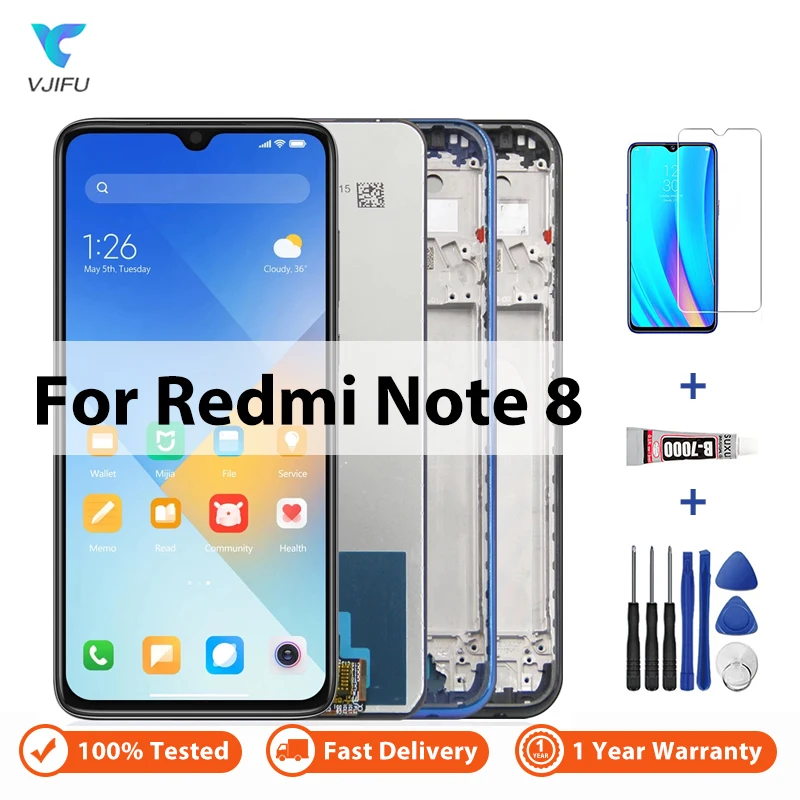 LCD For Xiaomi Redmi Note 8 Display Touch Screen Assembly Note8 M1908C3JH M1908C3JG Mobile Phone Repair Replacement Accessories