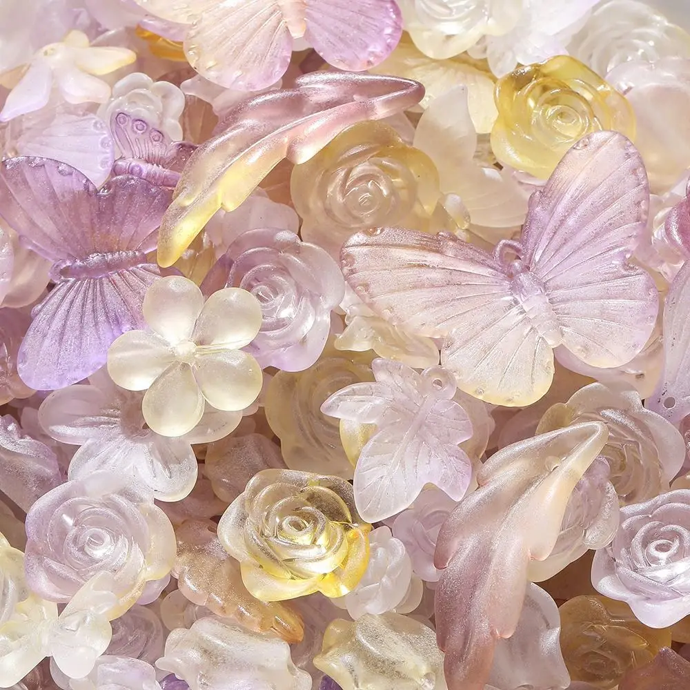

New 20g/Lot Mixed Leaves Beads Flowers Spacer Bead Acrylic Jewelry Making DIY Bracelets Accessories