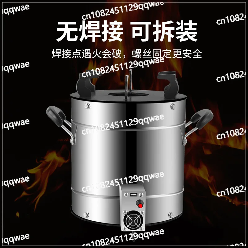 Fierce fire wood stove, household stove, outdoor portable, rural smoke-free, stainless steel mobile new stove