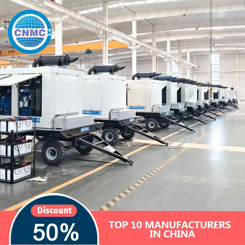 

Trailer-Mounted 50KW/80KW/100KW/200KW Customizable Engine-Generator Made in China Diesel Factory Direct Sales Quiet
