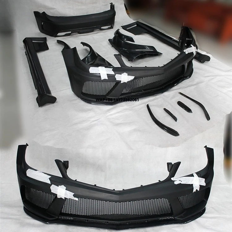 2012-2014 C Class W204 2DR Coupe ~MG Look Full Black Series Front Rear Bumper Body Kit