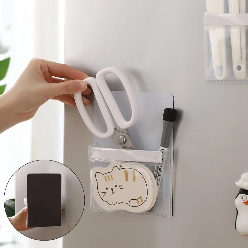 

Refrigerator Magnetic Bag Refrigerator Side Door Storage Rack Magnet Non Perforated Miscellaneous Storage Box