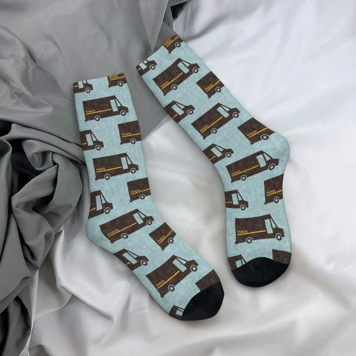 Delivery Trucks - Blue Unisex Winter Socks Hiking Happy Socks Street Style Crazy Sock